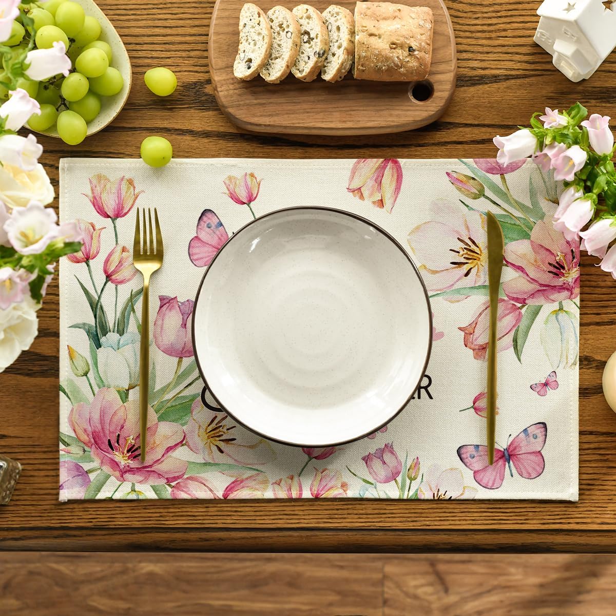 Set 4 manteles 12x18pulg para fiestas cocina