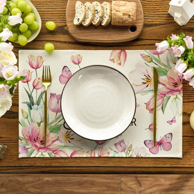 Set 4 manteles 12x18pulg para fiestas cocina