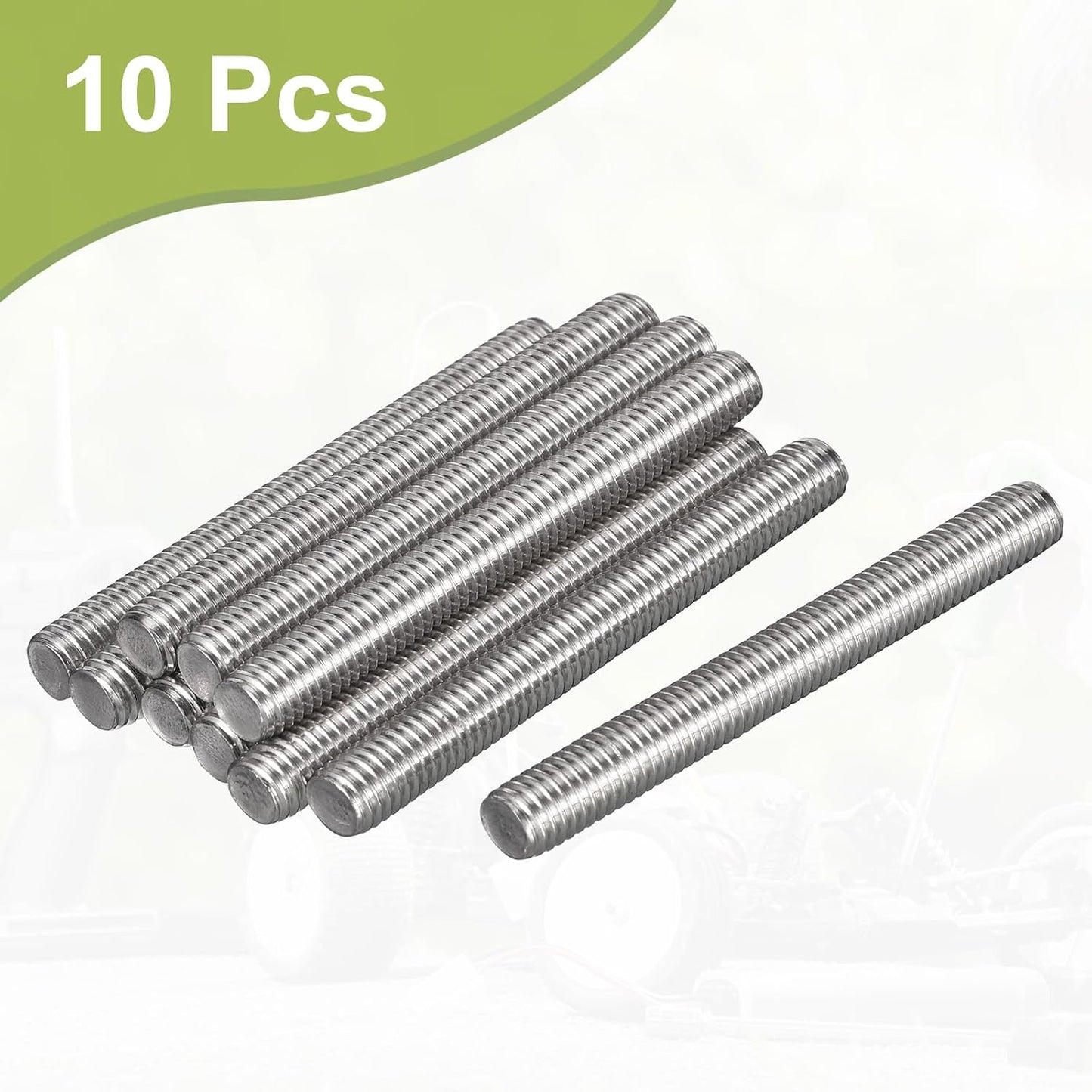 Varilla roscada M5-0.8 acero inox 304 10 pzas