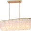 Candelabro rectangular dorado 42pulg 5 luces sala comedor