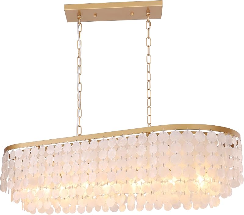 Candelabro rectangular dorado 42pulg 5 luces sala comedor