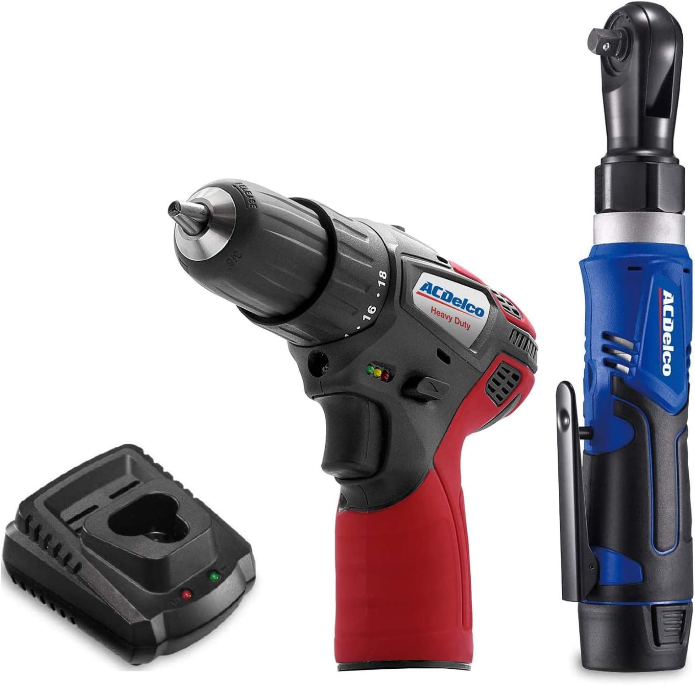 Kit herramientas 12V Li-ion llave trinquete y taladro