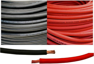 Cable soldadura cobre puro 6 AWG 15pies negro y rojo