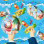 Vajilla navideña hawaiana 24 platos papel servilletas tazas