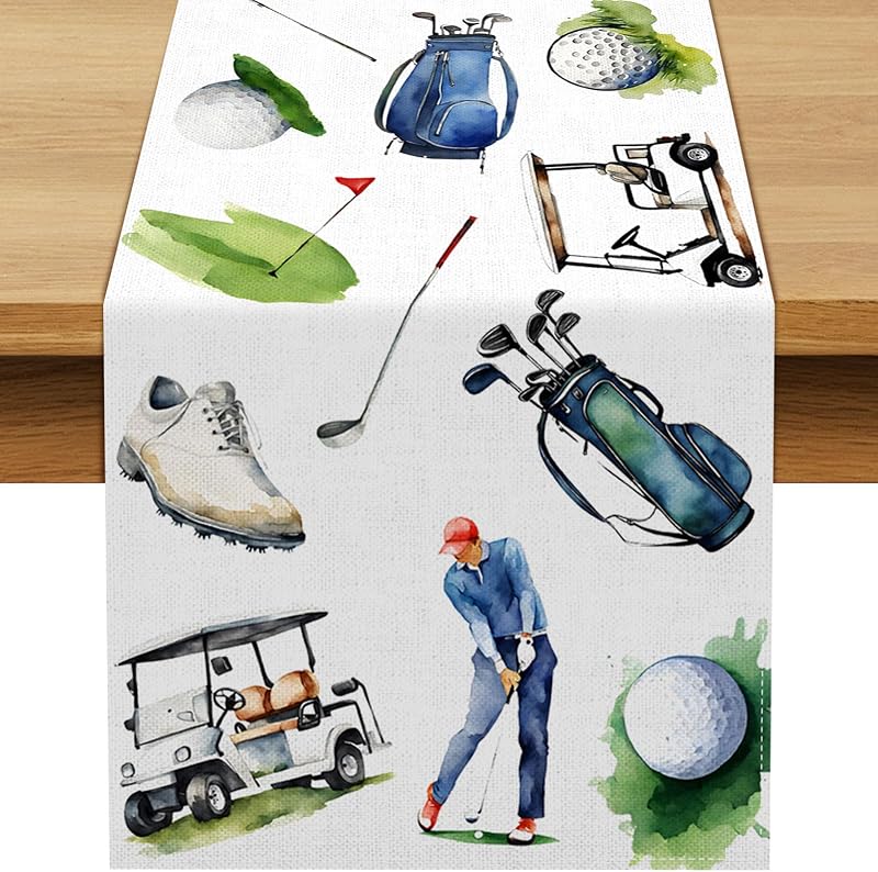 Camino mesa golf Let's Par-tee Time decoración fiesta comedor