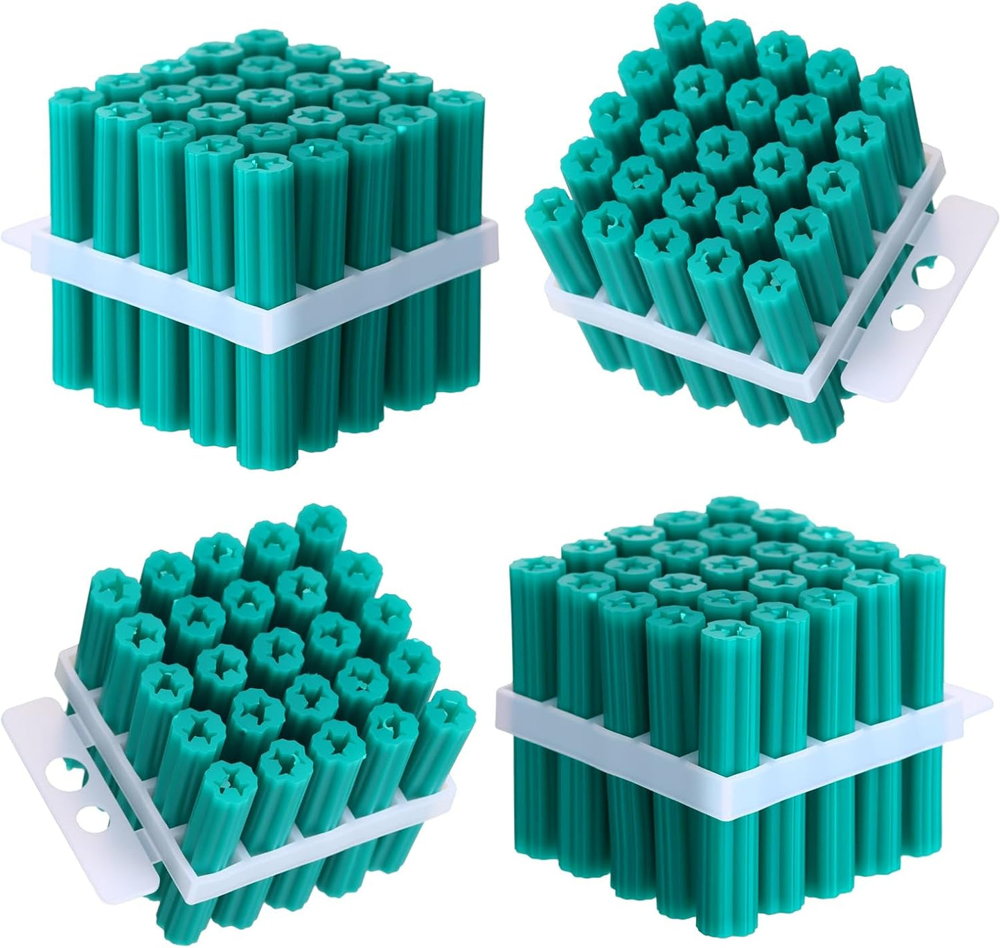 100 Anclajes Plástico Expansible para Yeso 1/4x1-1/2pulg