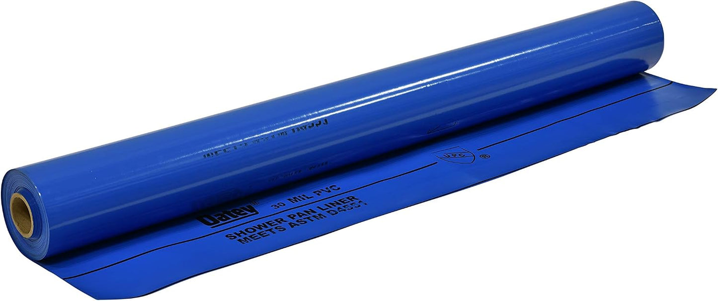 Rollo PVC ducha 30mil 6x100pies color azul