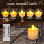 6 Velas LED Recargables Control Remoto 1.5x2.28pulg