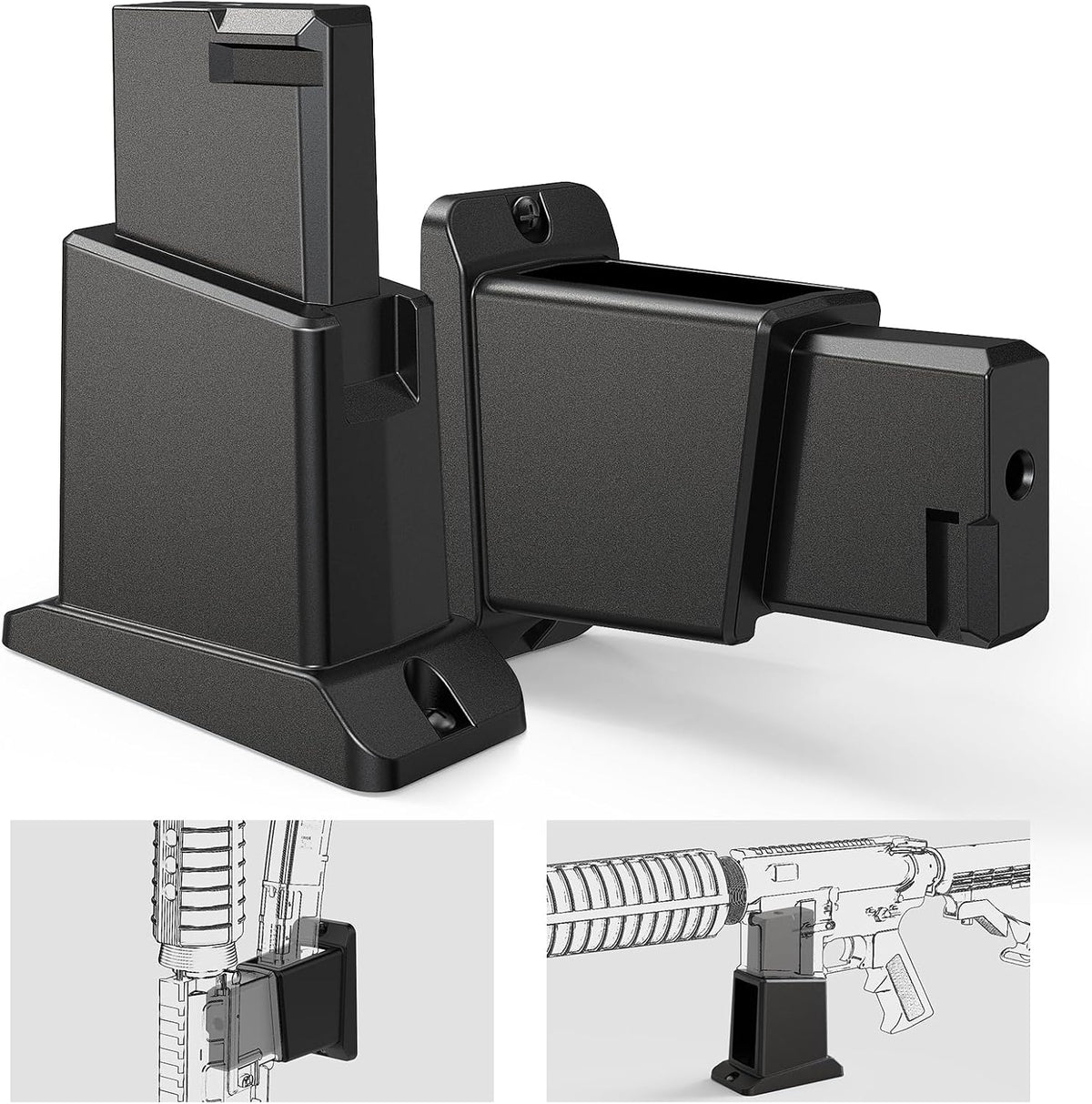 Soporte pared pantalla vertical con orificio seguridad