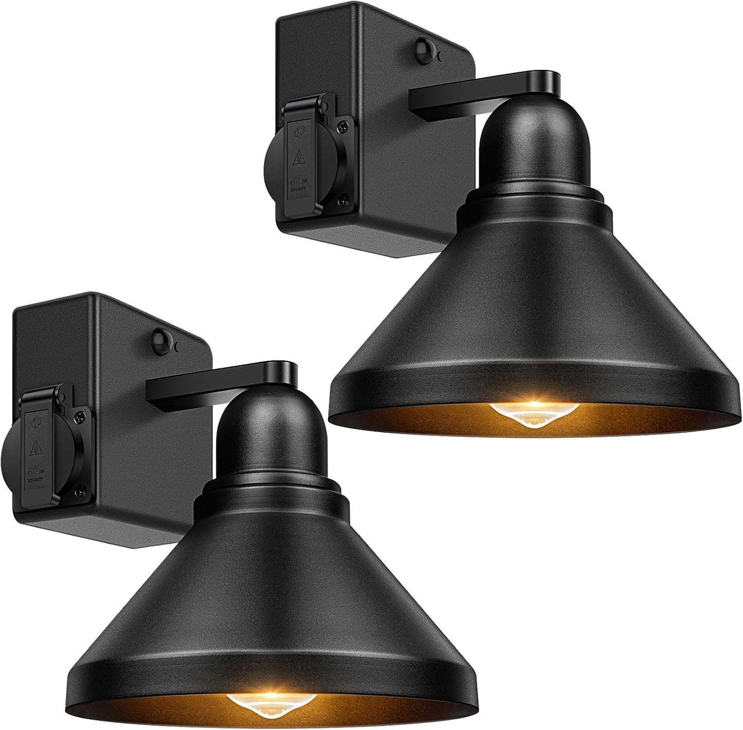 Luces pared exterior sensor movimiento toma corriente