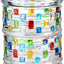 Tarros apilables cristal colorido 3 niveles con tapa