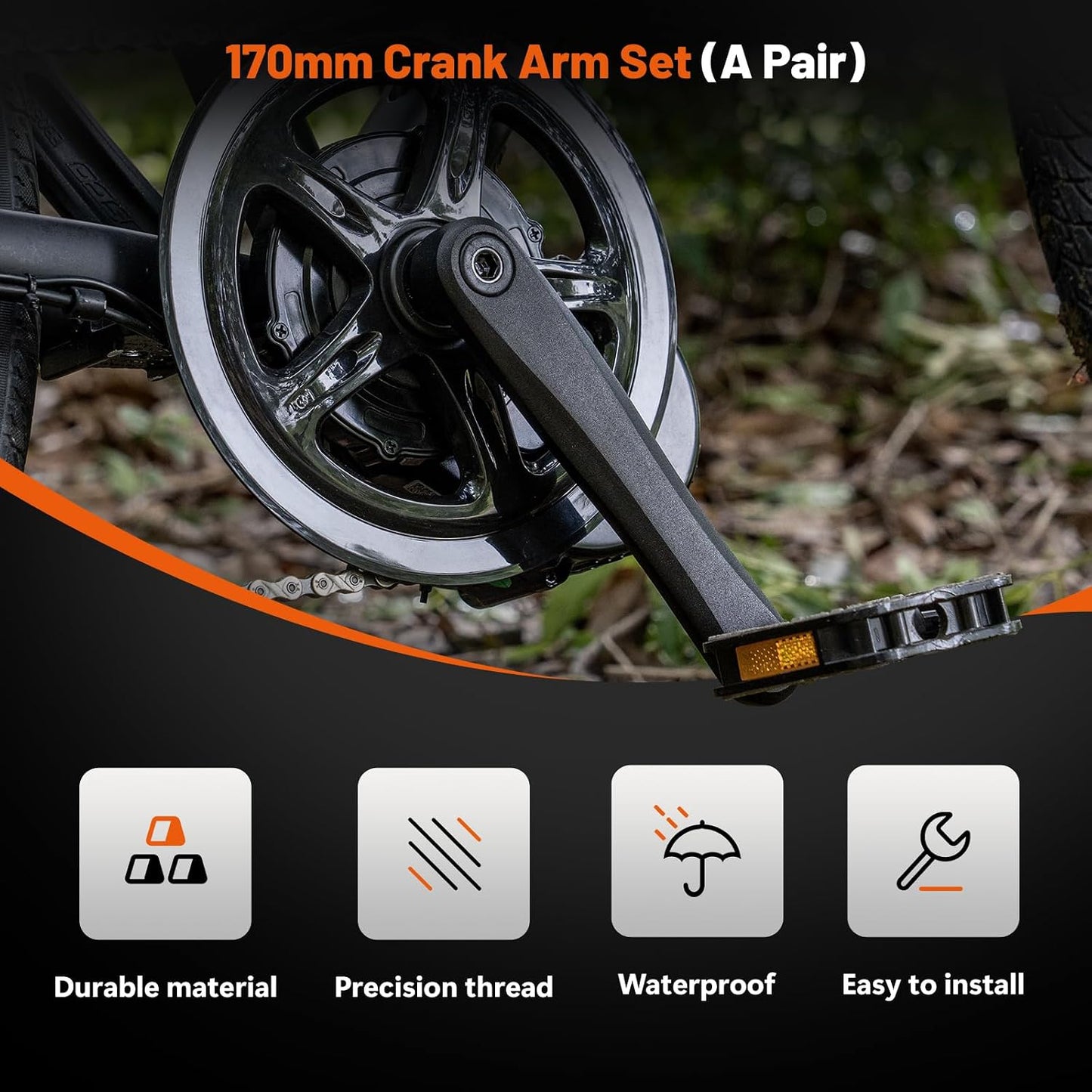 Brazo manivela bicicleta eléctrica BBS01 BBS02 6.693"