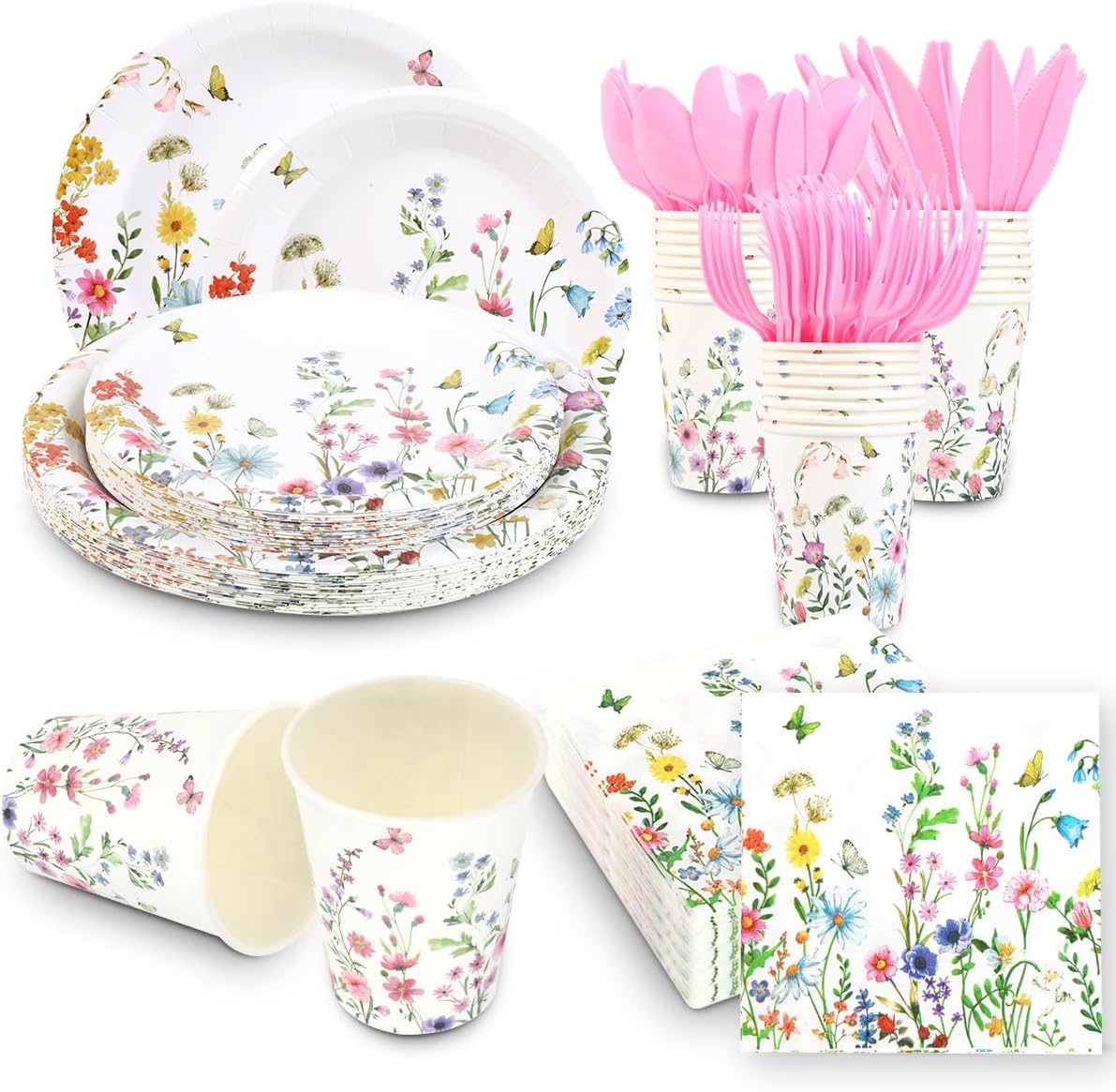 Decoraciones flores silvestres para baby shower y cumpleaños