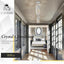 Lámpara colgante cristal cromado plateada E26 ajustable