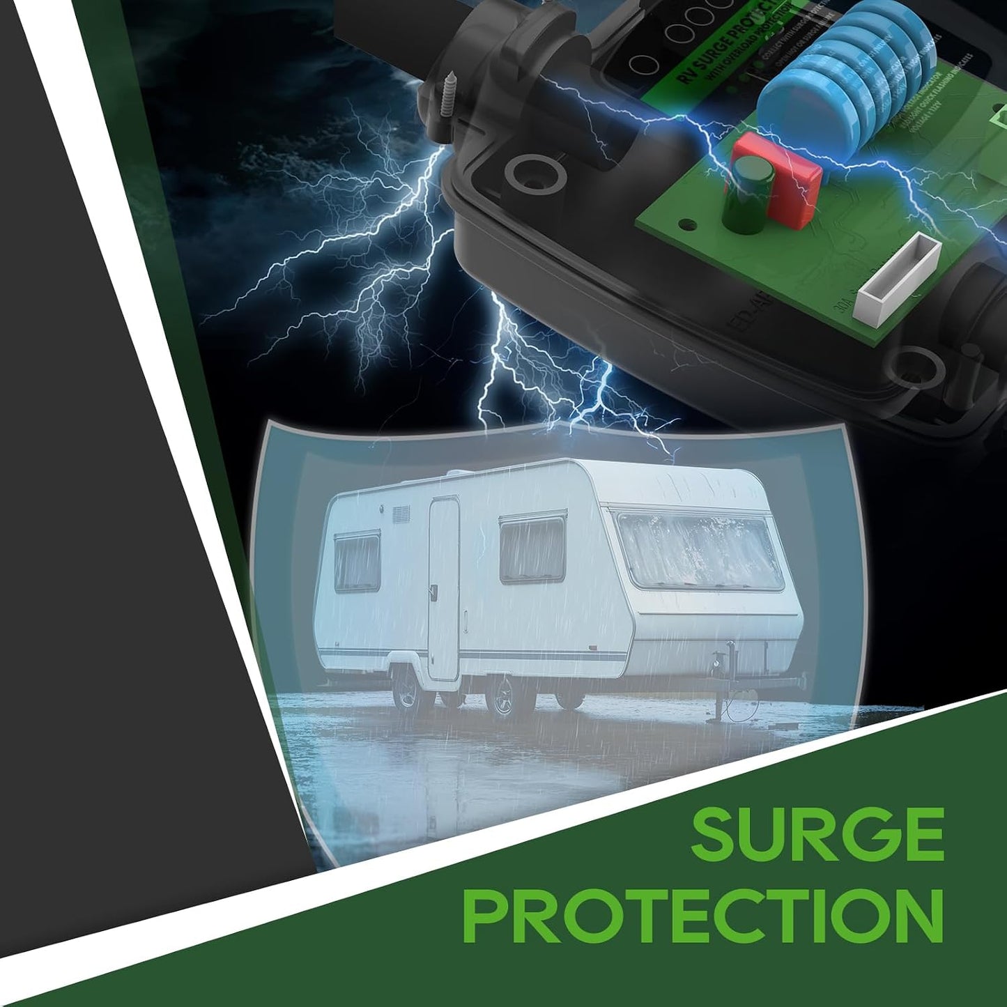 Cable protección sobretensión caravana 30A 110V NEMA 5-15P