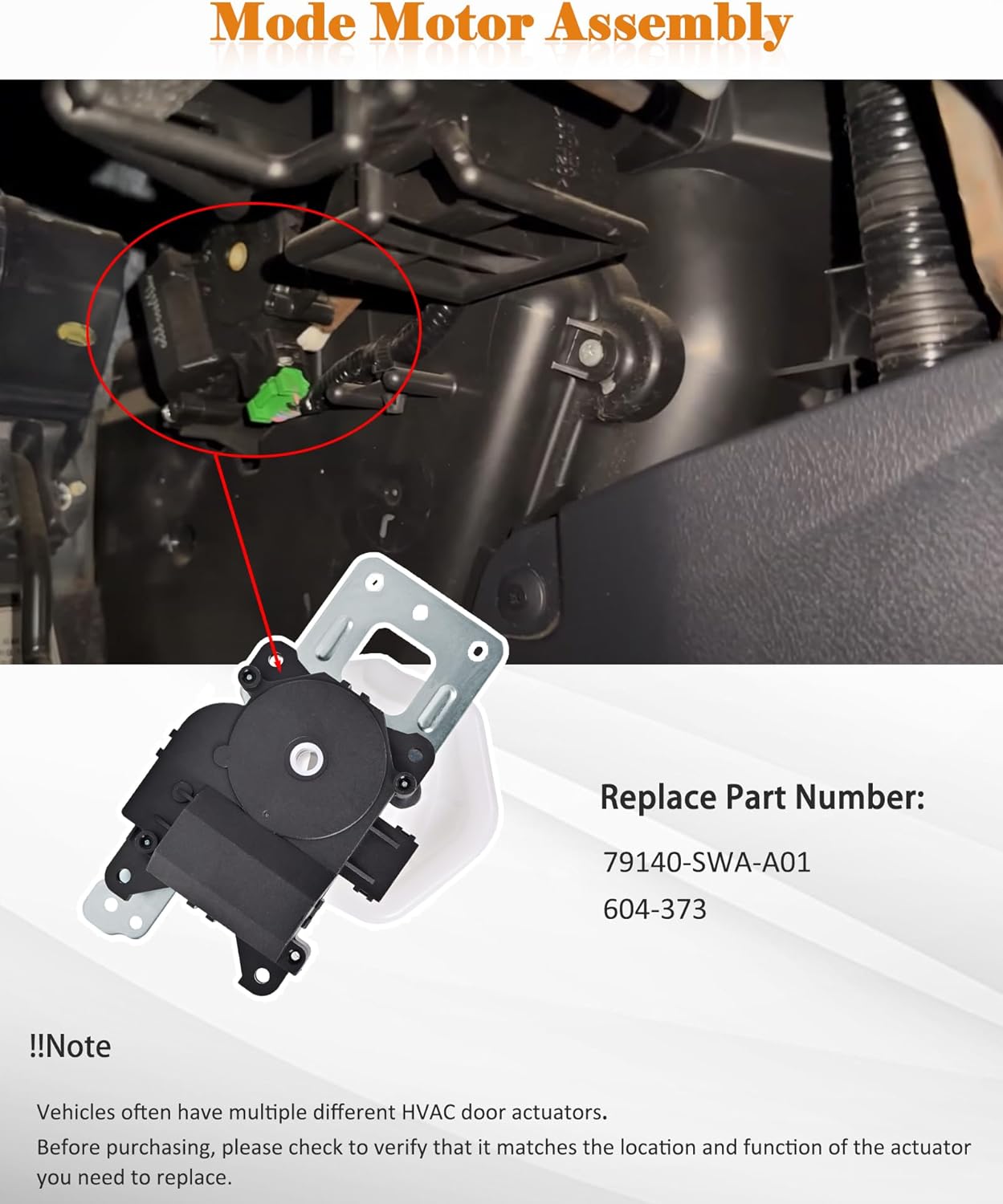 Actuador puerta mezcla aire calefactor Honda CR-V