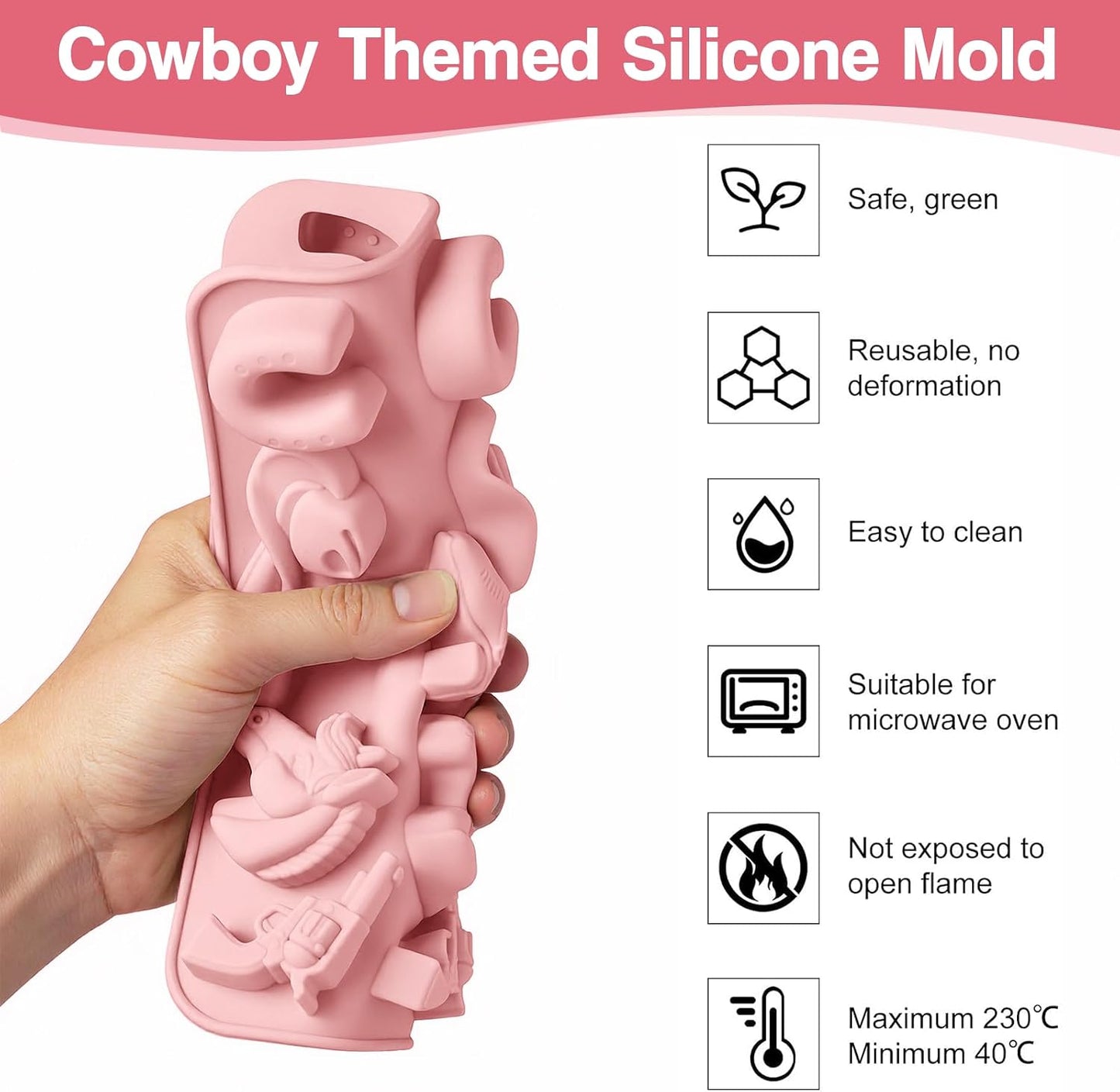 Moldes chocolate caramelo silicona botas sombrero vaquero