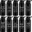 10 Botellas Agua Aluminio Cristianas 20oz Negro Reutiliz.
