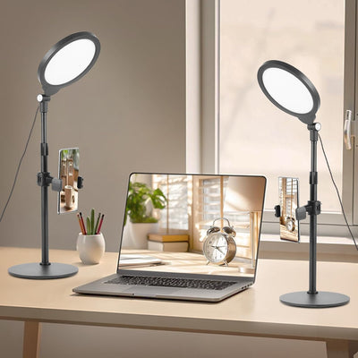 Lámpara escritorio LED ajustable para videollamadas y oficina