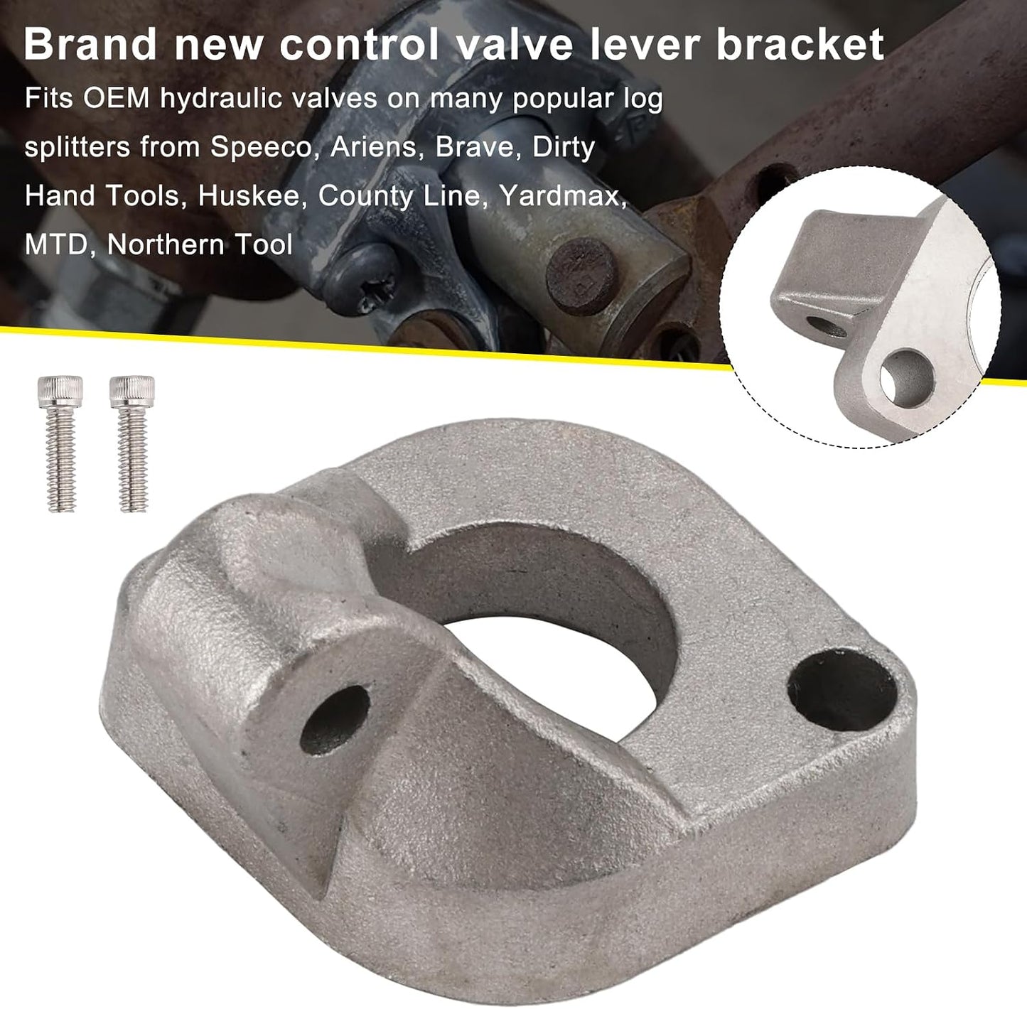 Soporte hidráulico palanca válvula Husky MTD Speeco