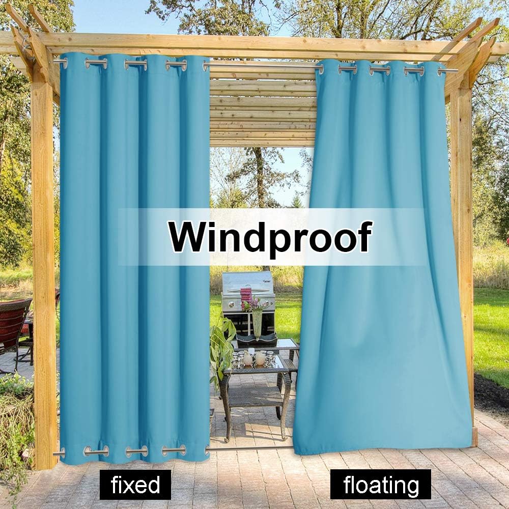 Cortina impermeable exterior fija resistente viento