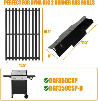 Repuesto placas esmaltadas hierro fundido parrilla Dyna-Glo