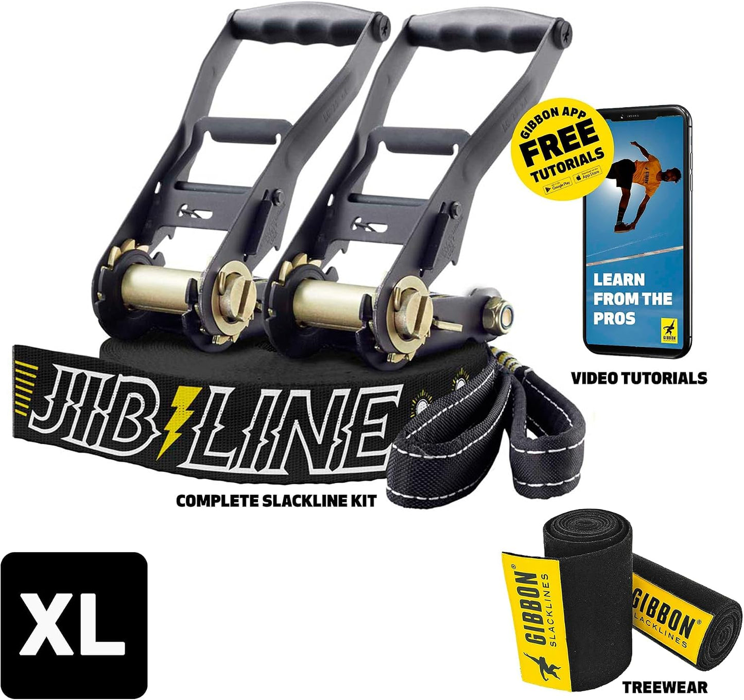 Línea Slackline JibLine XL 82ft con correas trinquete 8ft
