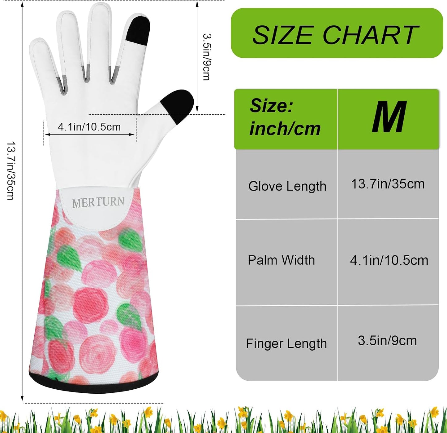 Guantes jardinería cuero largo mujer a prueba espinas