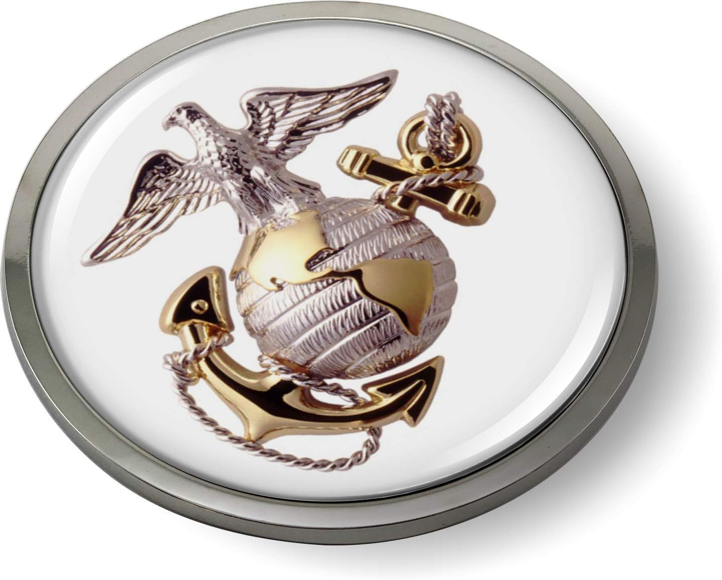 Adhesivo emblema 3D Cuerpo de Marines bisel cromado