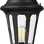Lámpara poste exterior 25pulg negro vidrio semillado