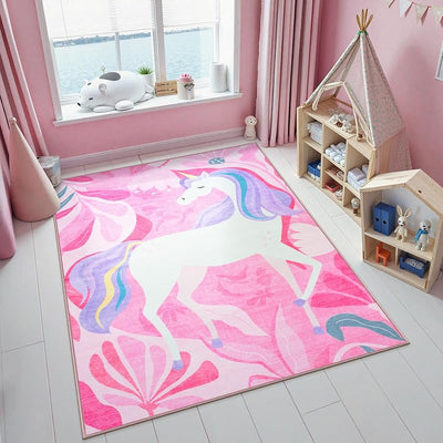 Alfombra unicornio 5x7ft dormitorio suave antiderrap