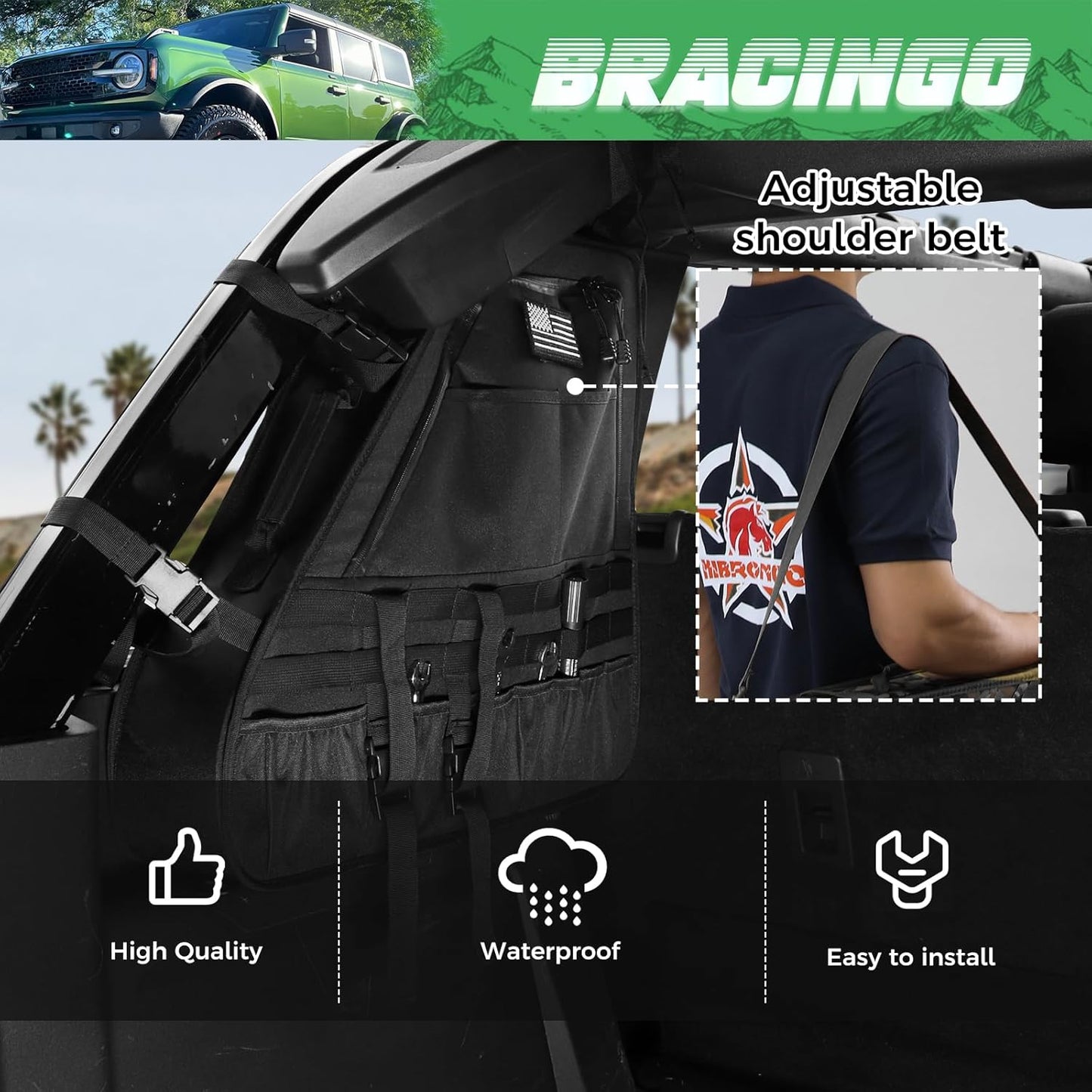 Bolsa almacenamiento barra enrollable compat Ford Bronco