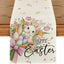 Camino mesa Pascua huevos conejo flores 13x108pulg