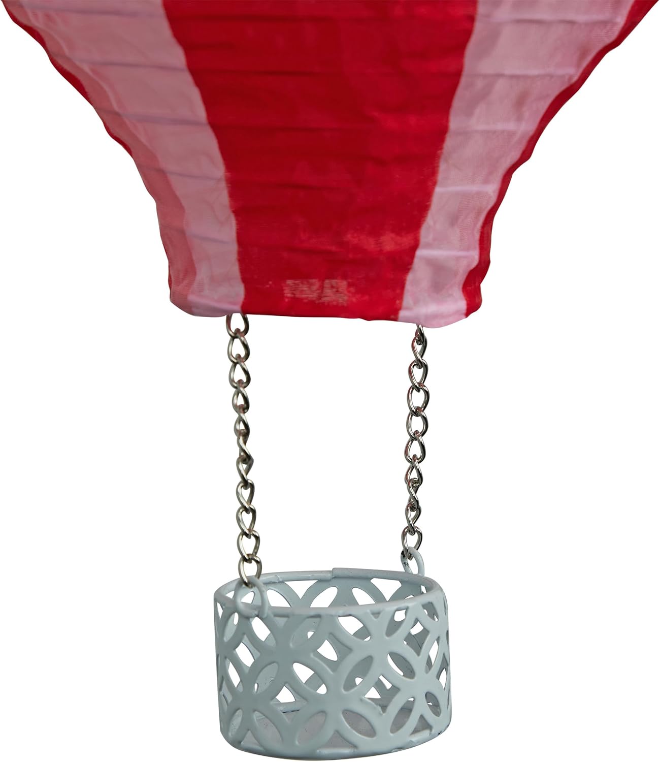 Globo aire caliente tela solar luces LED rojo 13"