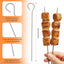 Brochetas acero inox 6pulg para pollo frutas y carne con caja