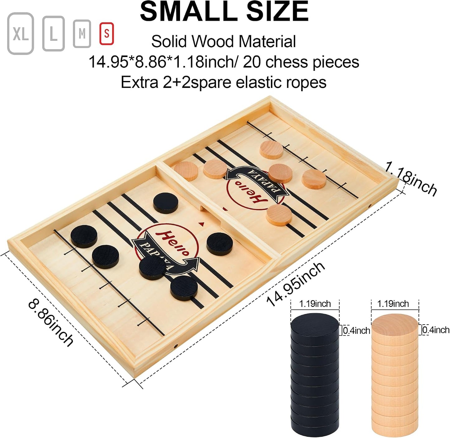 Set mesa hockey aéreo de madera rápido