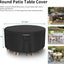 Fundas redondas muebles patio 72x28pulg resistente UV negro