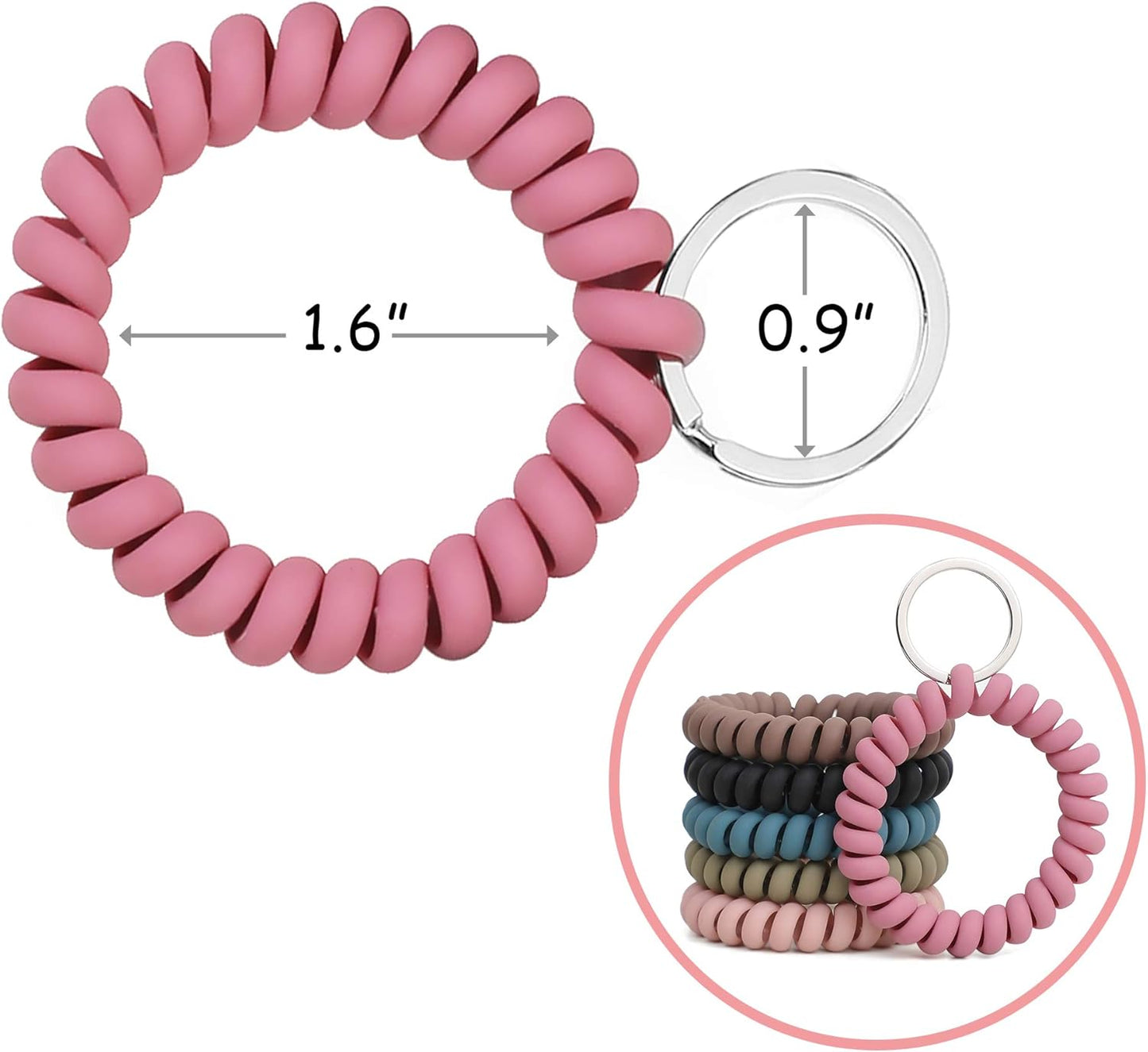 6 Pzas Llavero Pulsera Elástica para Sauna Gimnasio