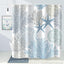 Cortina ducha náutica azul tropical estrella mar 72x72pulg