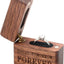 Estuche madera caja anillos compromiso ceremonia boda