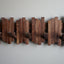 Perchero pared abatible 5 ganchos nogal negro