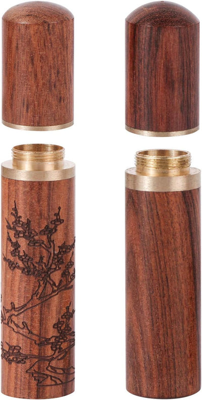 Estuche aguja madera 2 pzas para costura bordado manualidades