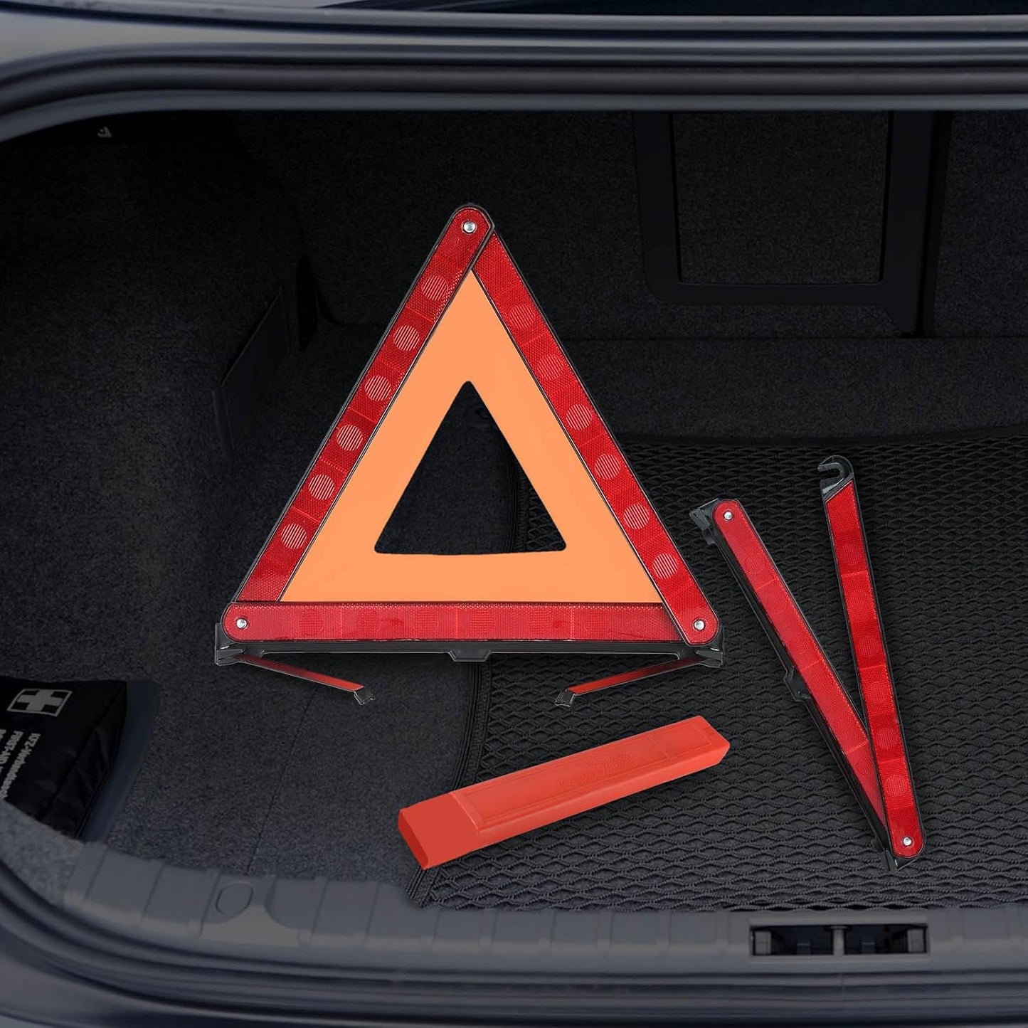 Kit 3 triángulos seguridad reflectantes para vehículos