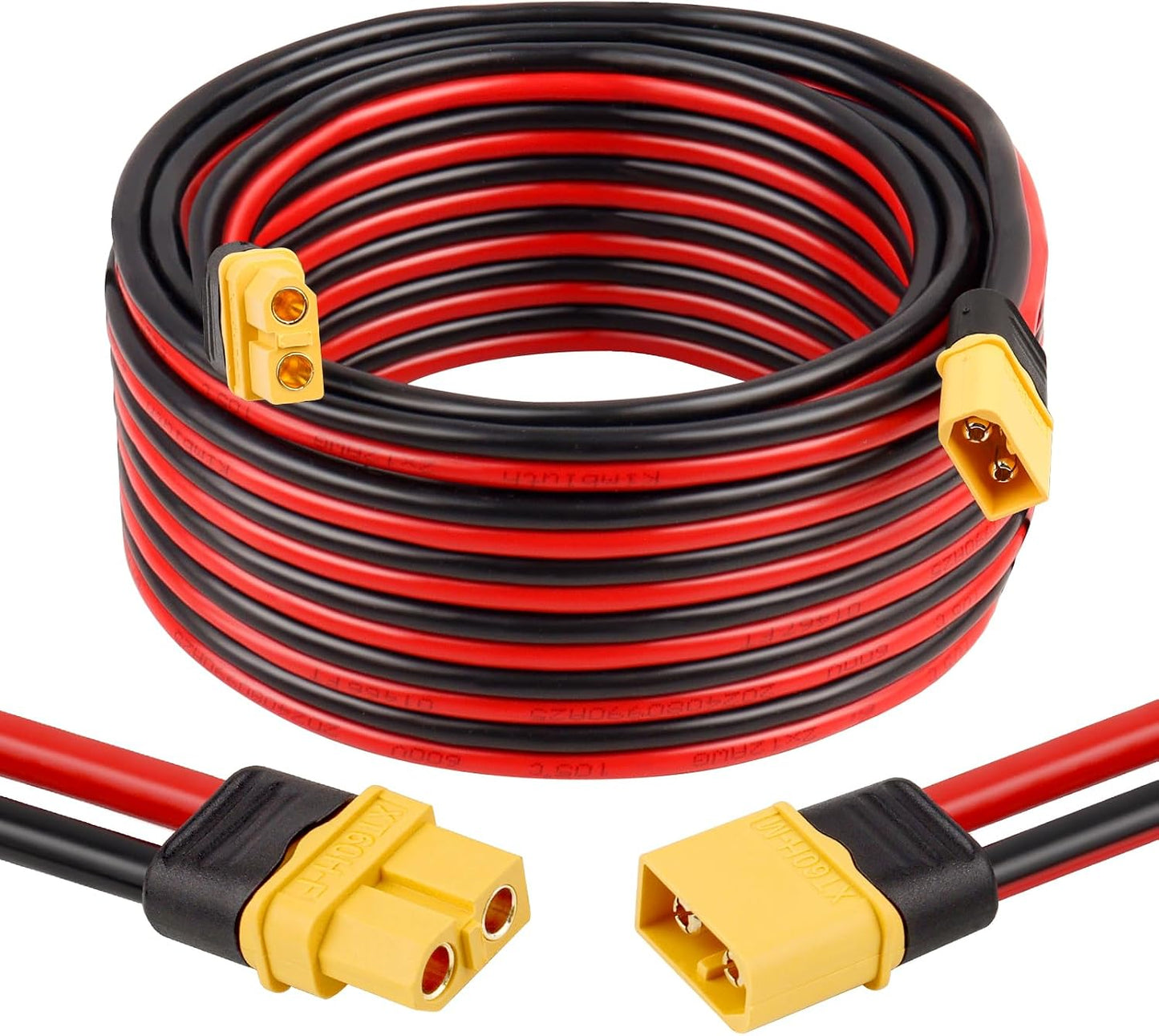 Cable extensión XT60 12 AWG 25ft conector batería RC