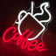Letrero neón café LED para decoración pared 12x12.7pulg