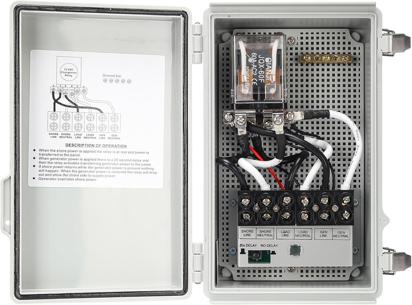 Interruptor transferencia RV 30A 120/240V AC