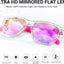 Gafas sol mujer marco cuadrado UV400 lentes espejadas