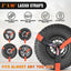 Correas amarre automóvil ajustables 2x96" estilo lazo
