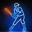 Letrero neón béisbol LED para niños 16.7x13pulg