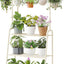 Soporte metal para plantas 3 niveles blanco